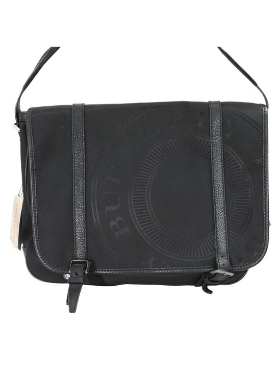 Burberry Other - Burberry Messenger Bag Black Leather Trim 15”x14H”x5D”